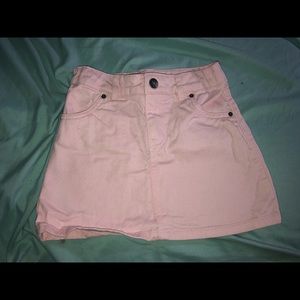 Girls pink denim skirt